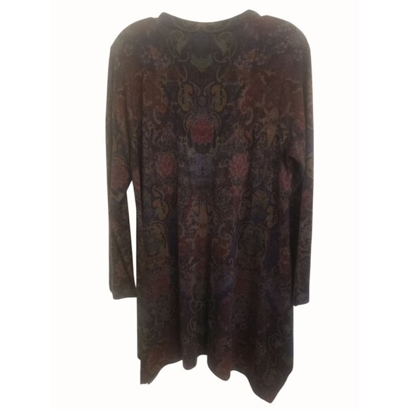 Soft Surroundings Womens Long Sleeve Tunic Dress Multicolor Abstract Print M - Picture 8 of 12